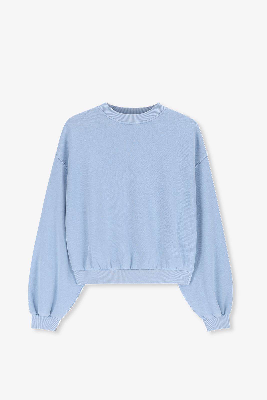 Sweat avec manches bouffantes - bleu clair