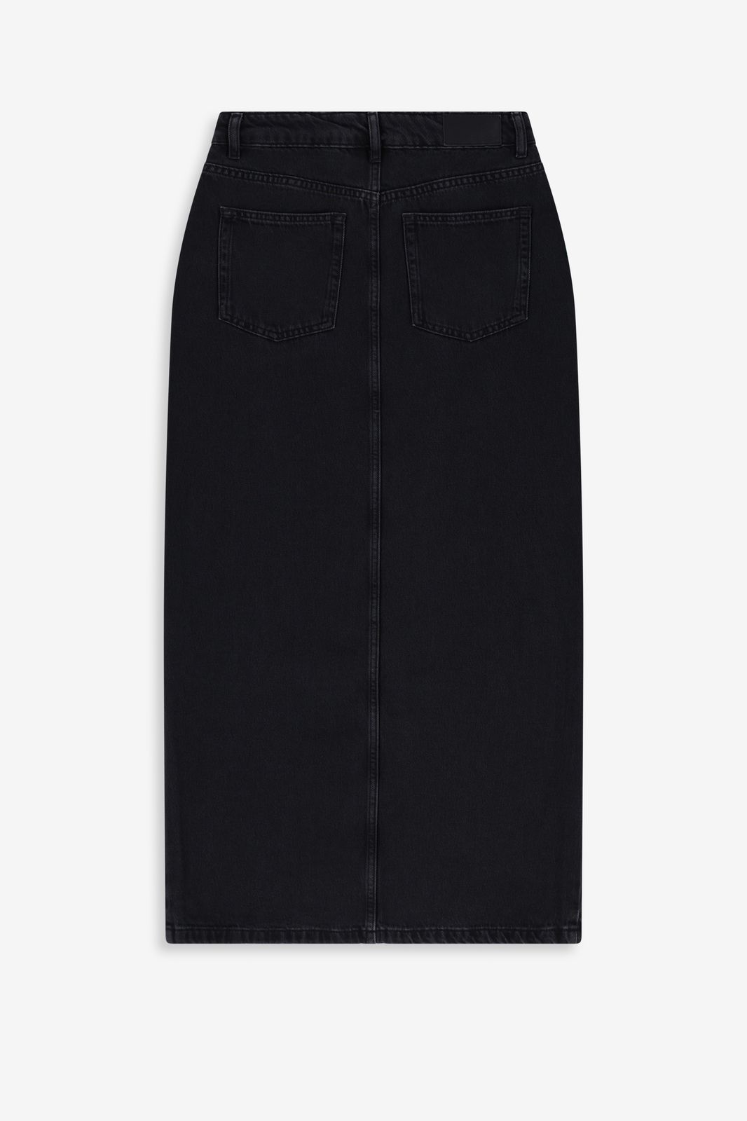 Jupe longue denim avec fente - gris foncé