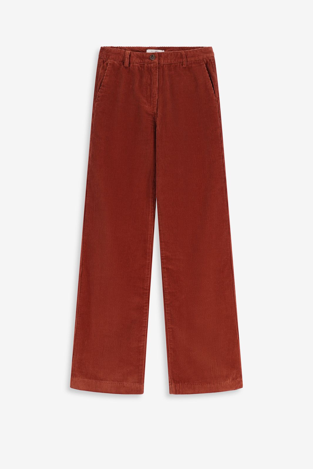 Pantalon large en velours côtelé - marron foncé