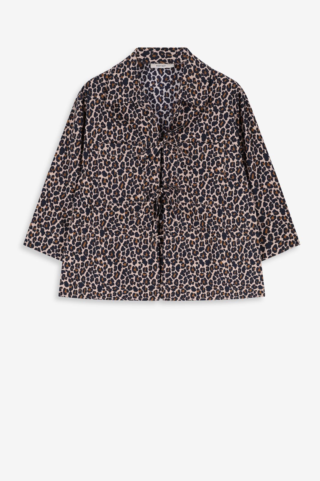 Blouse avec imprimé léopard - marron