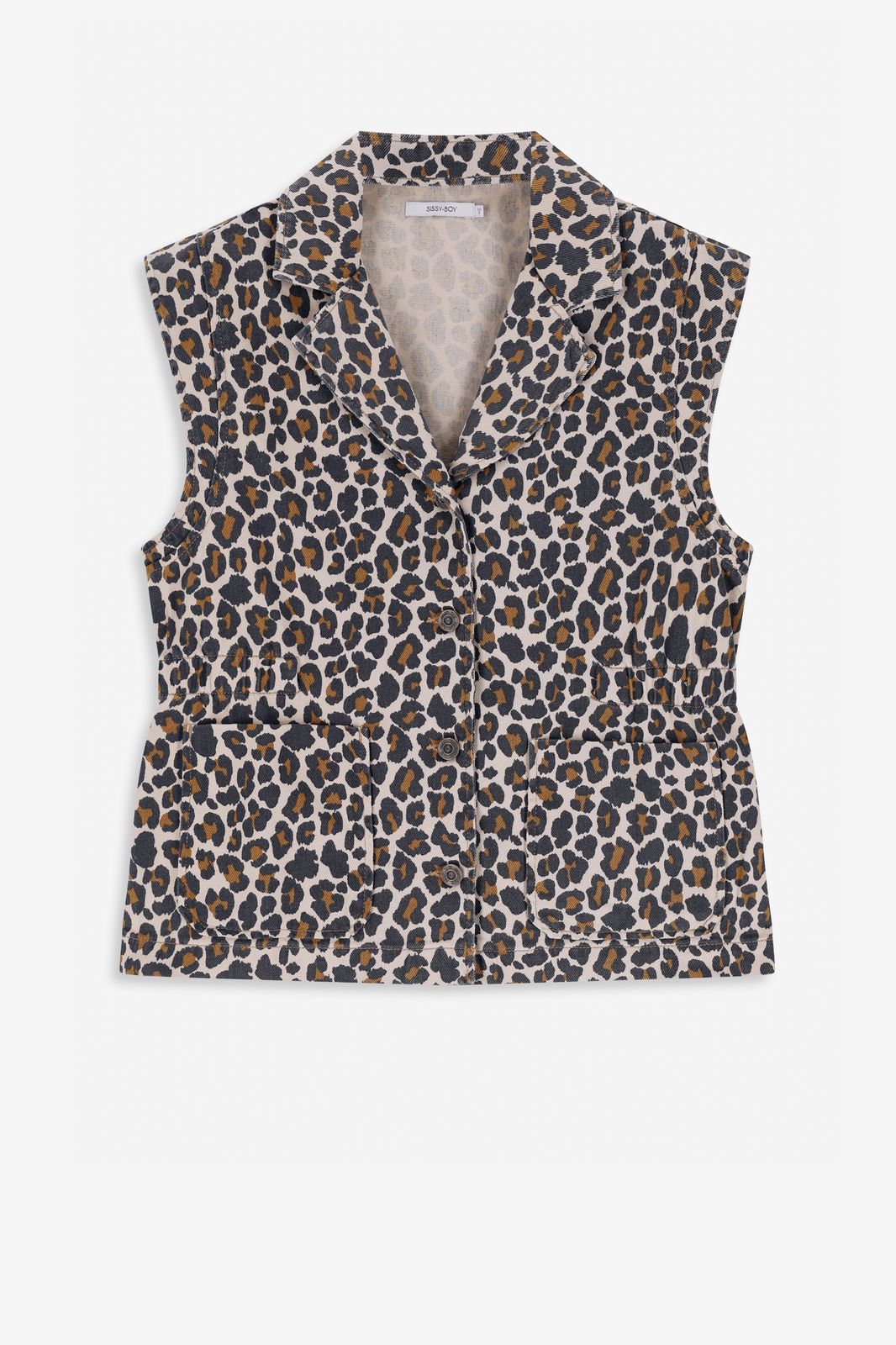 Gilet  avec imprimé léopard - marron