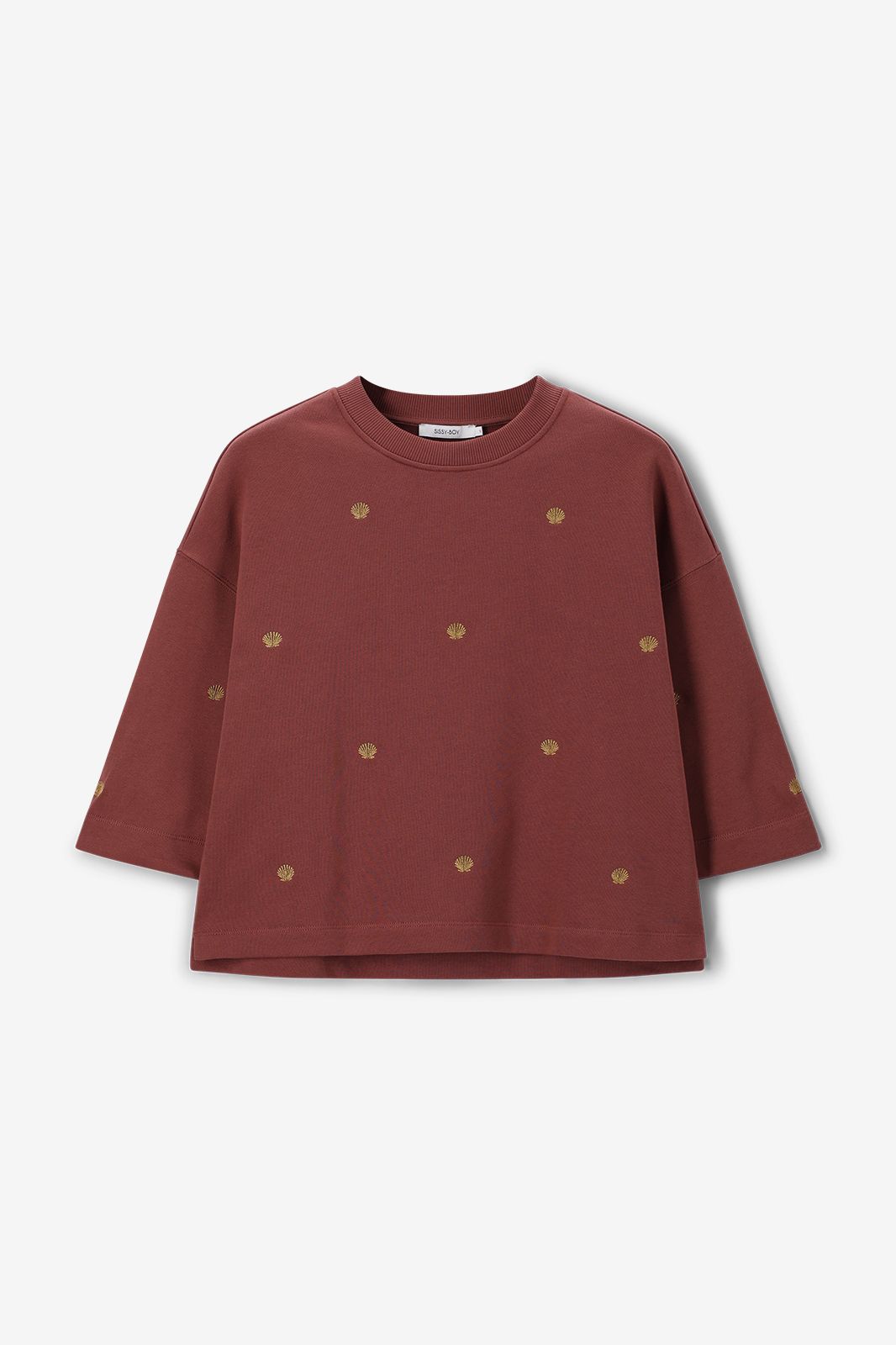 Sweat avec coquillages - marron foncé