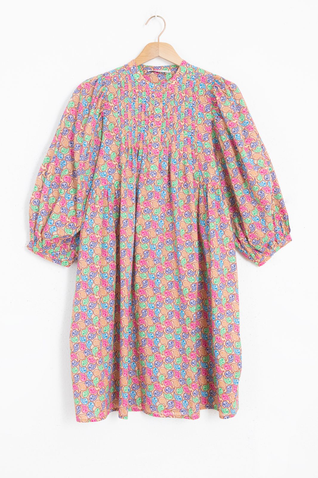 Robe en coton avec imprimé cachemire - multicolore