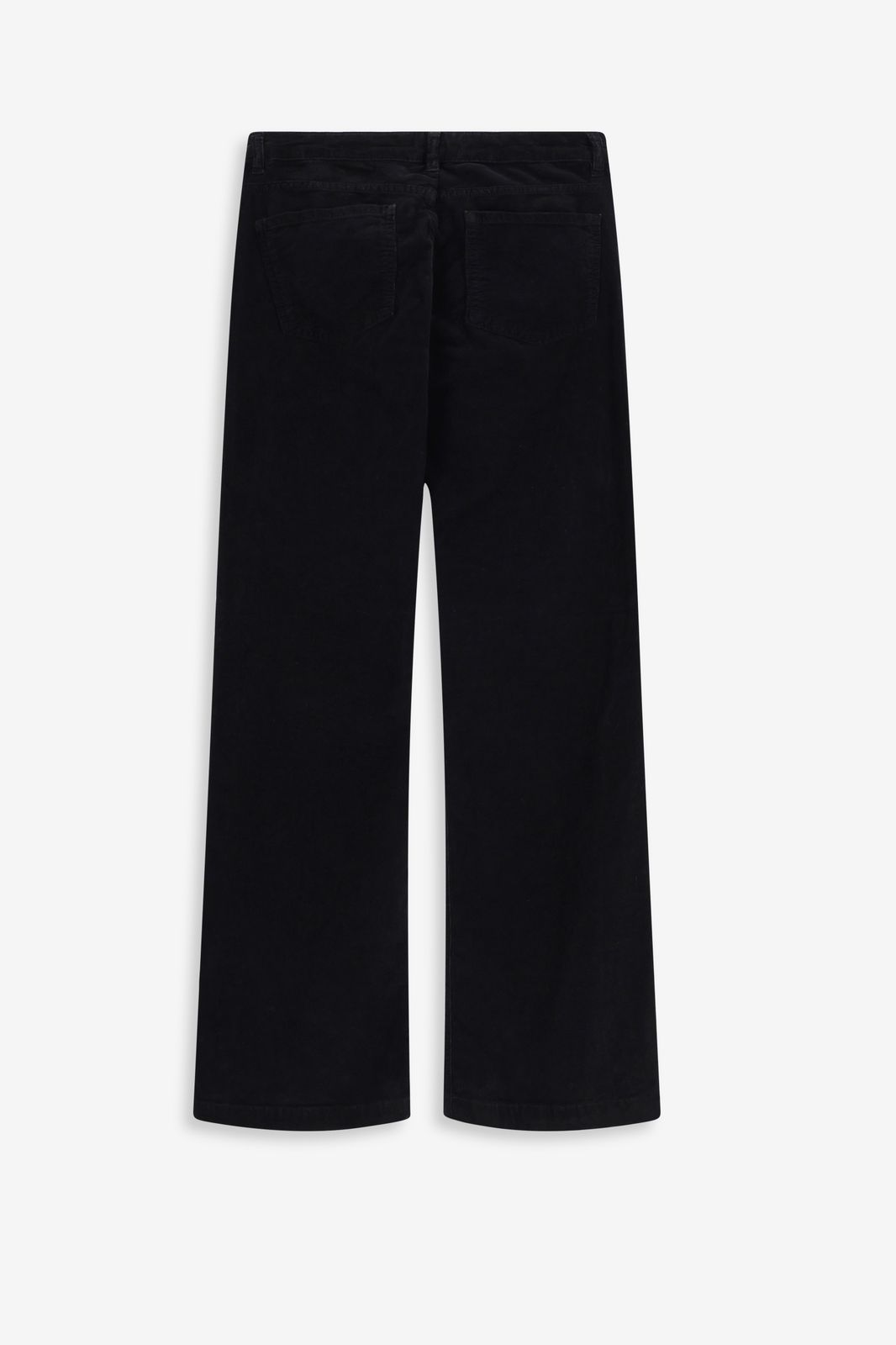 Pantalon velours côtelé évasé - noir