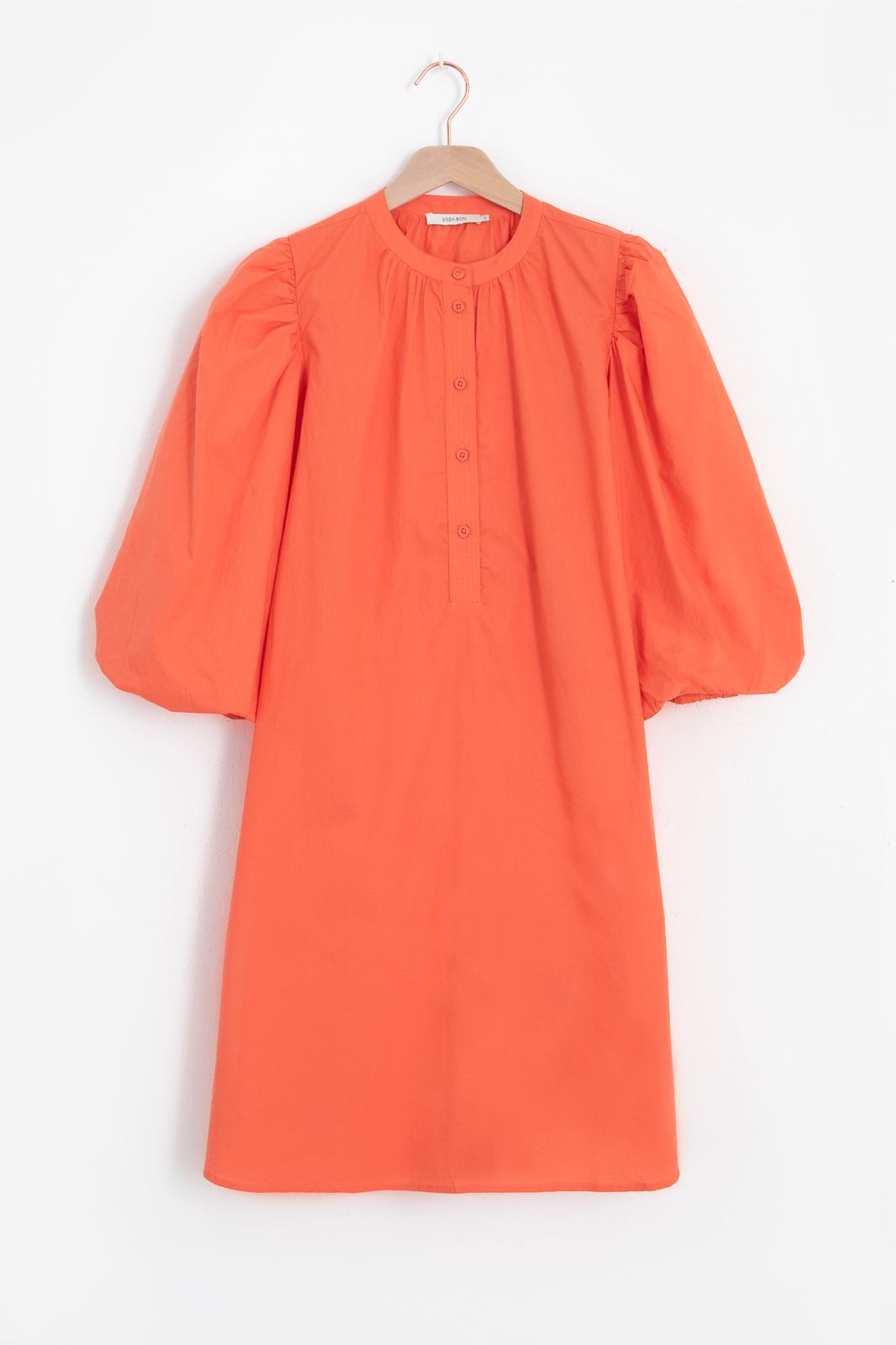 Robe avec manches bouffantes - orange