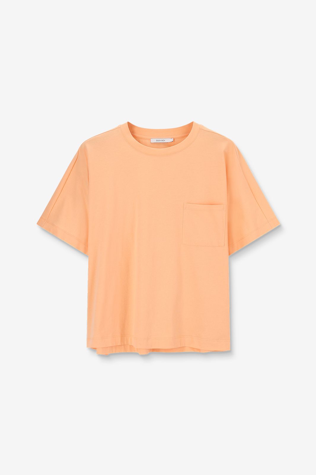 T-shirt avec poche poitrine - orange clair