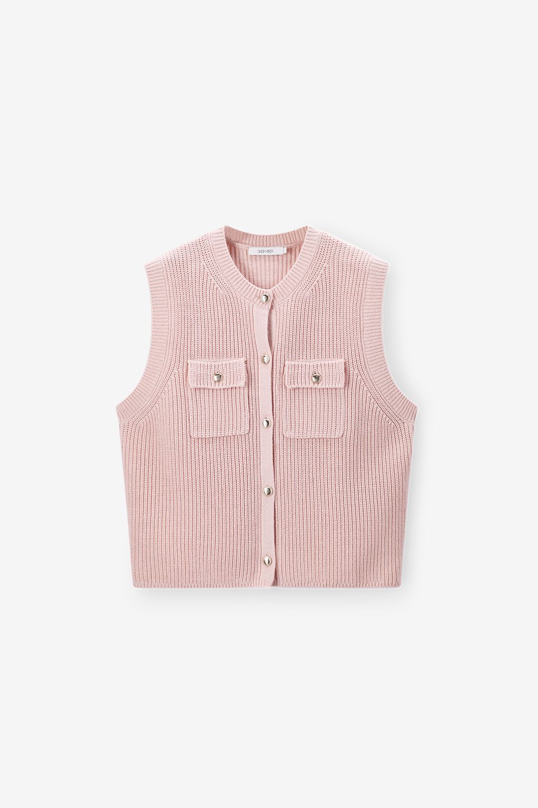 Gilet sans manches avec boutons - rose clair
