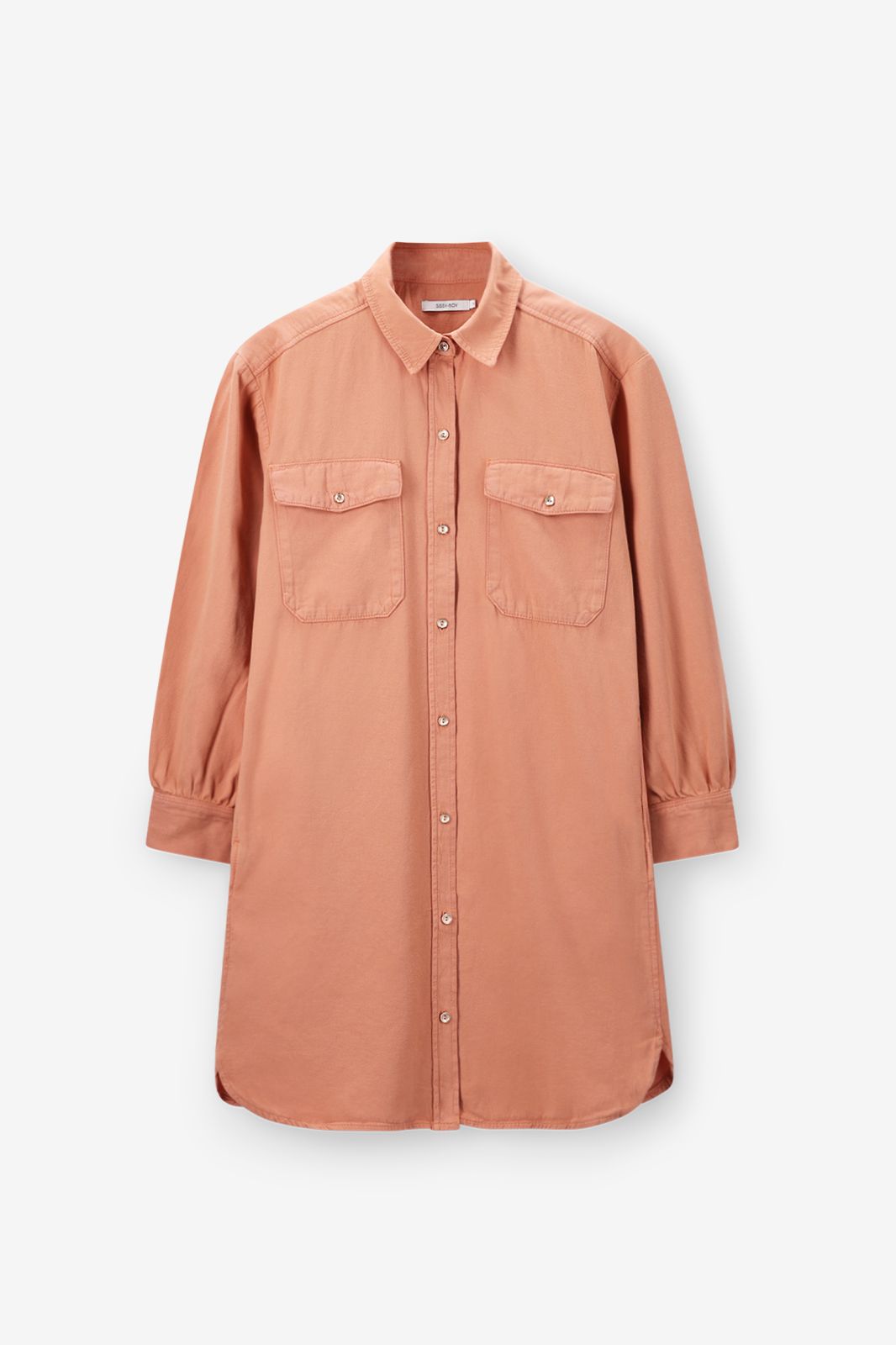 Robe mi-longue - orange clair