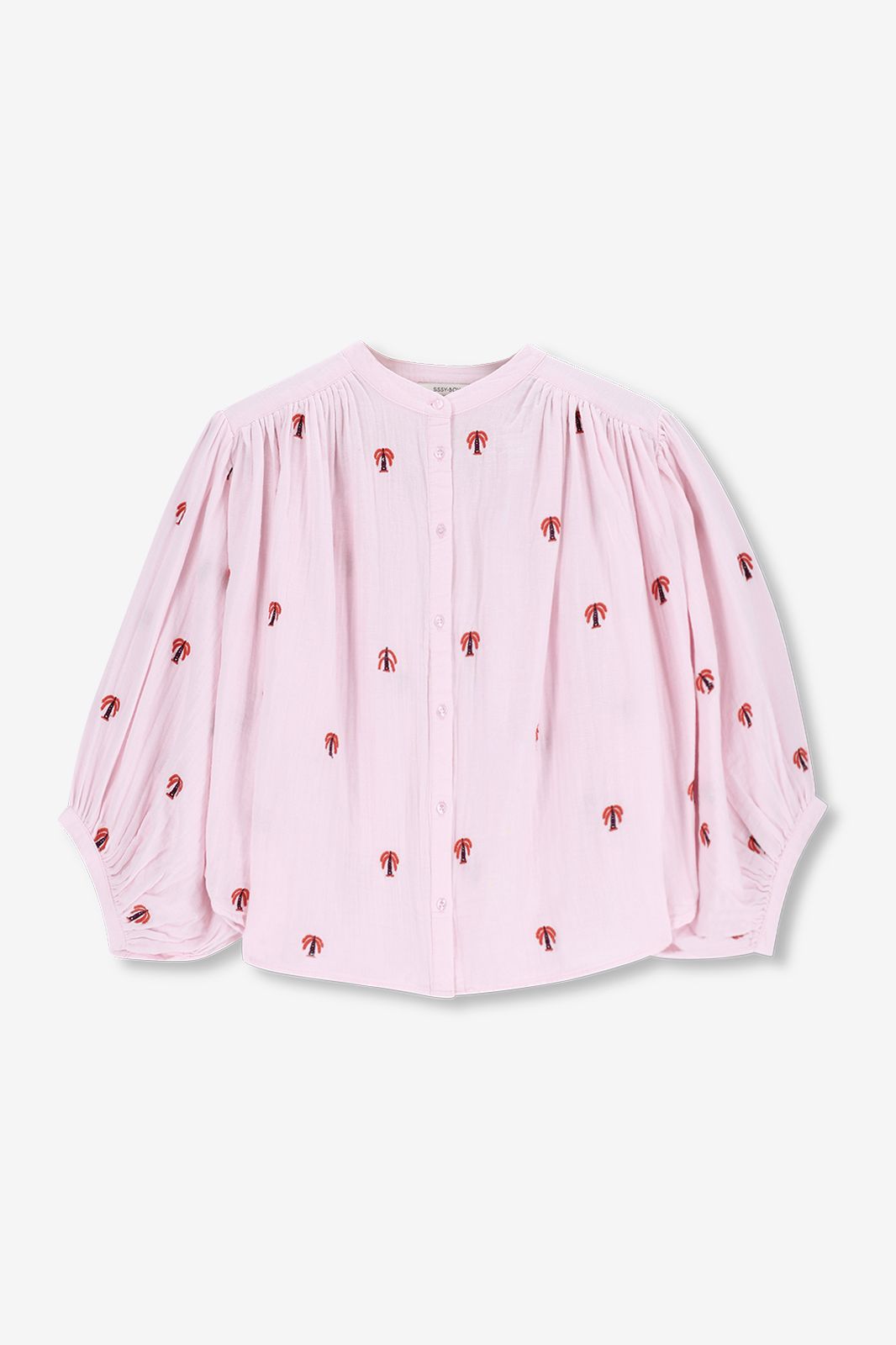 Blouse avec broderies - rose clair