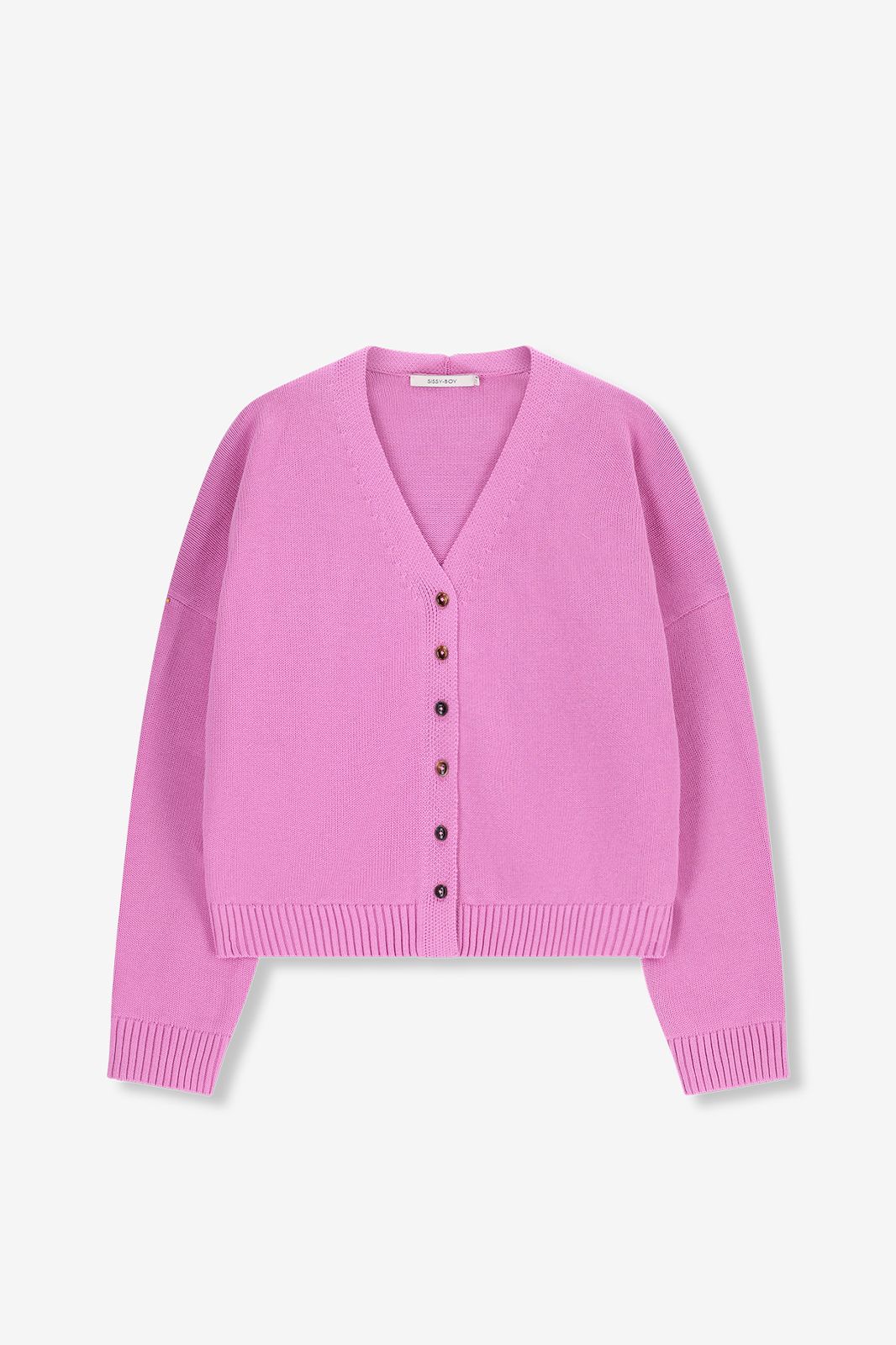 Gilet avec col V - rose
