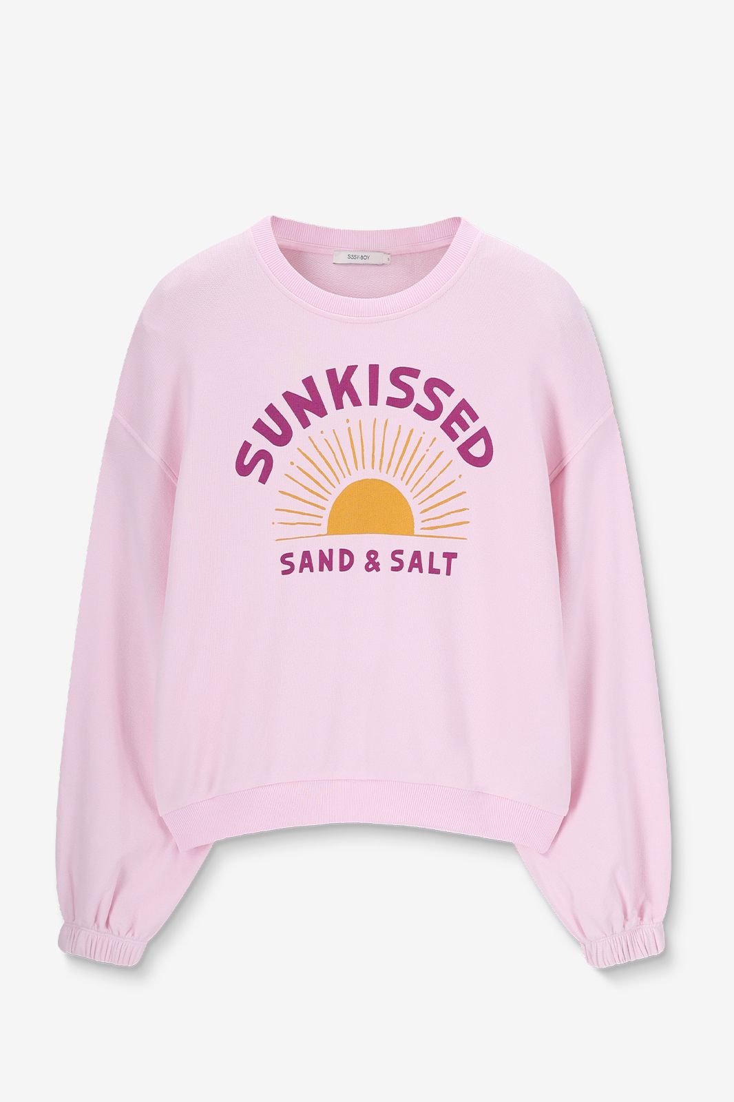 Sweat avec illustration - rose clair