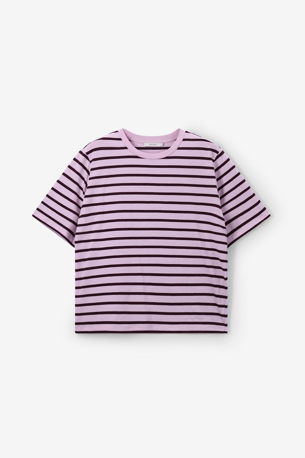 T-shirt à rayures - rose foncé