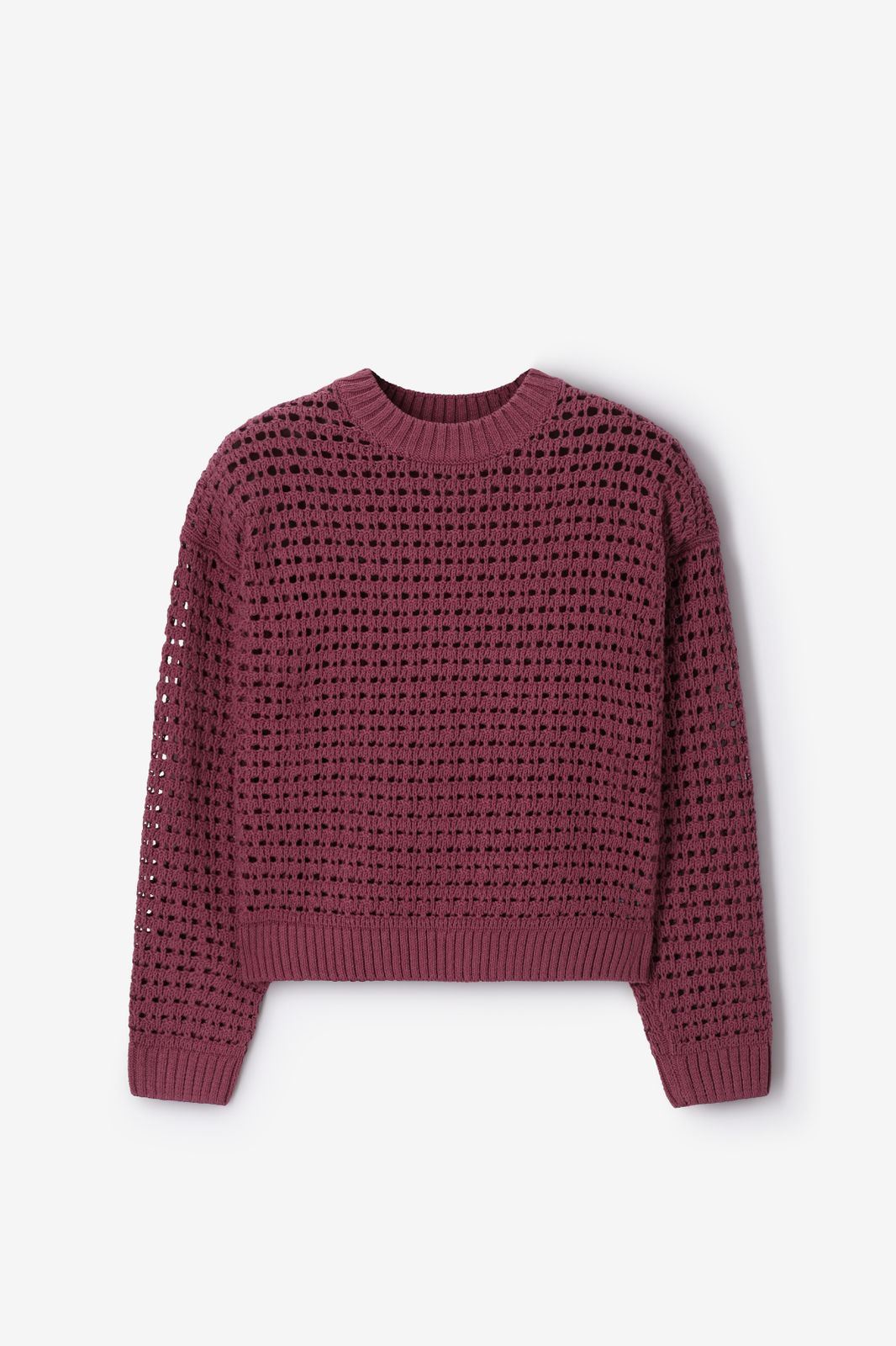 Pull tricoté - rose foncé