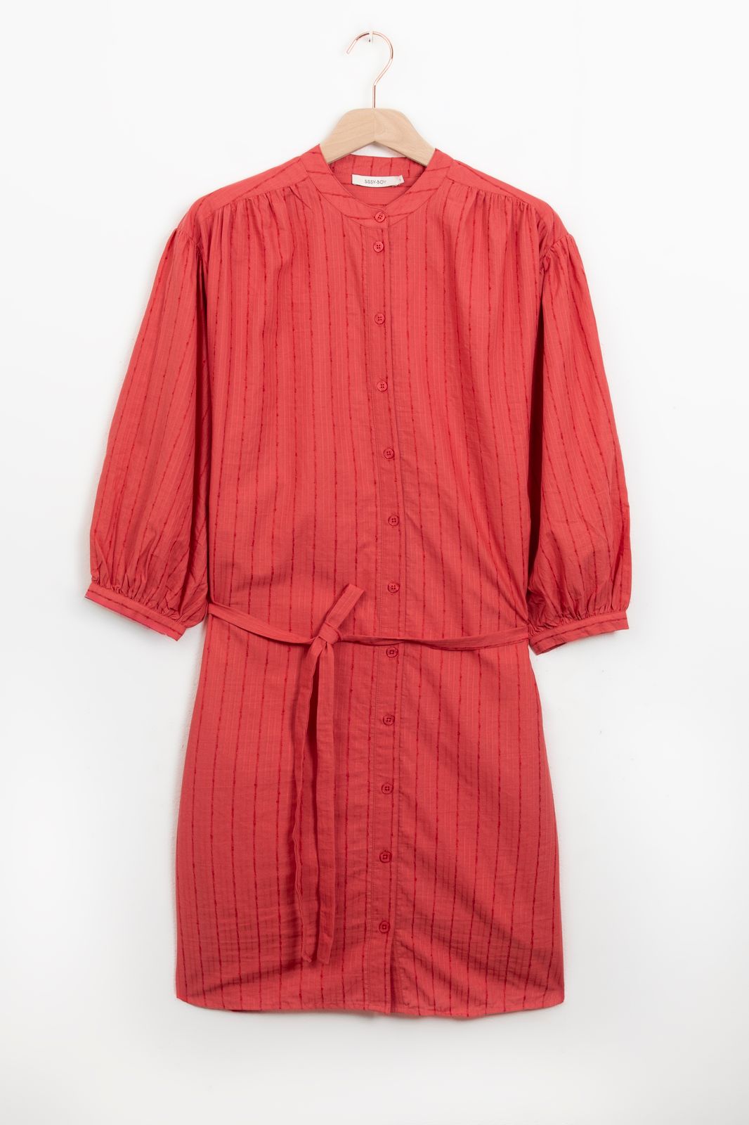 Robe chemise oversize - rouge