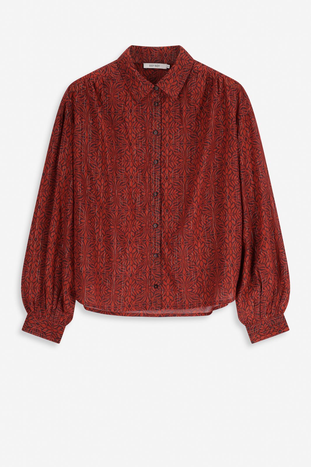 Blouse avec lurex - rouge