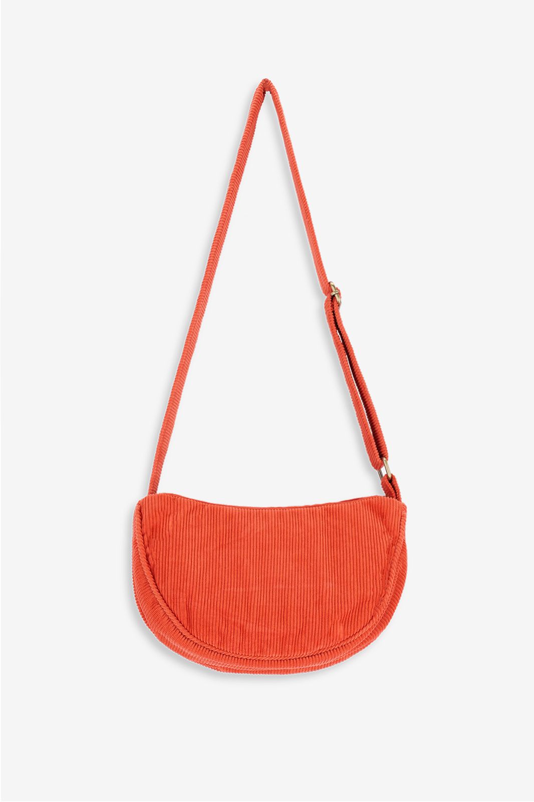 Sac bandoulière en velours côtelé - rouge