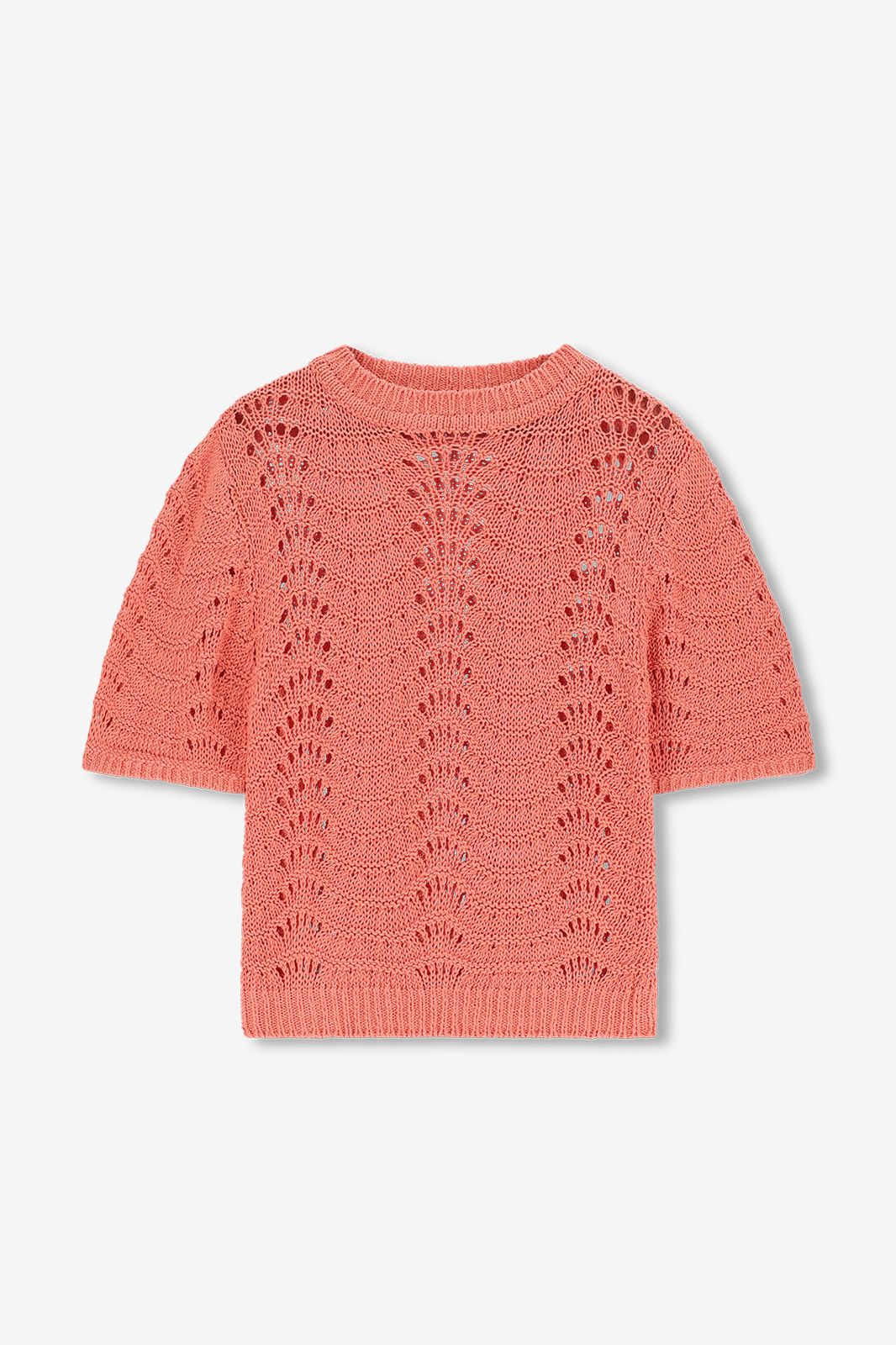 Pull à manches courtes - rouge orangé