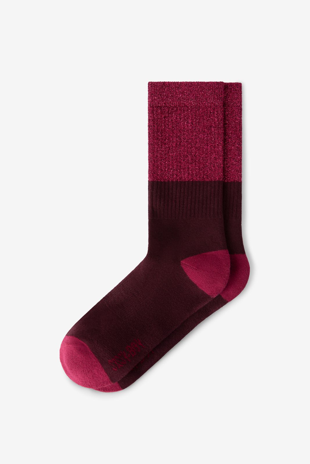 Chaussettes avec lurex - rouge foncé