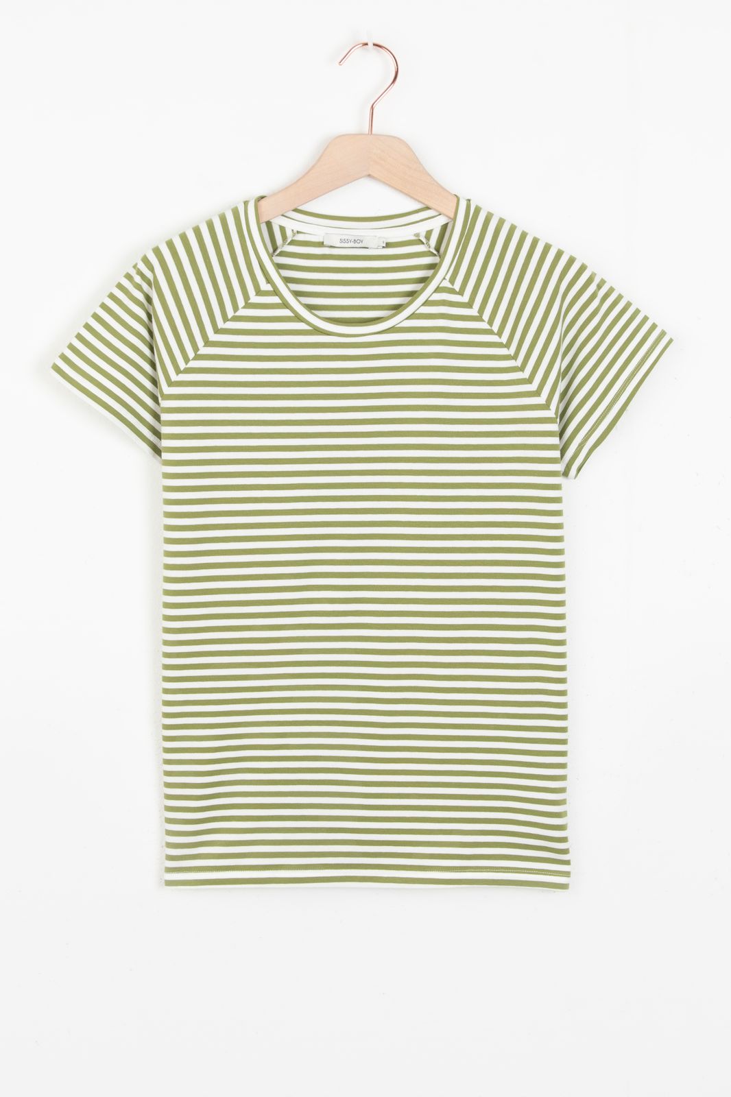 T-shirt rayé - vert
