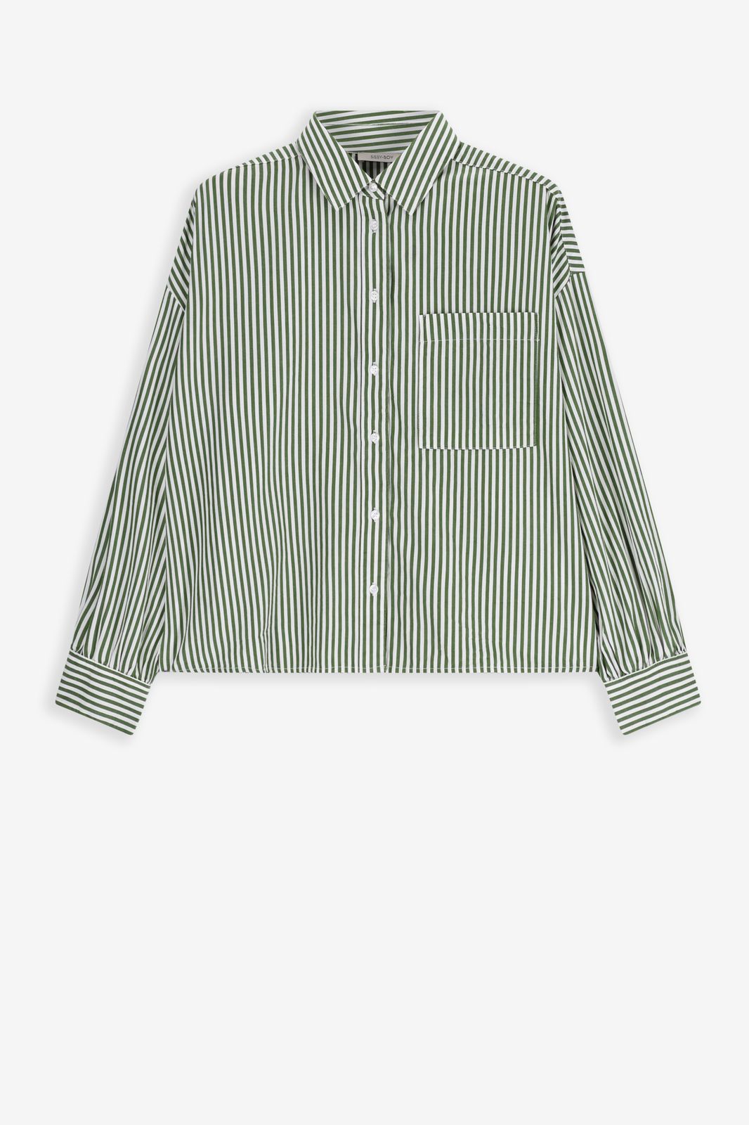 Blouse boxy rayée - vert