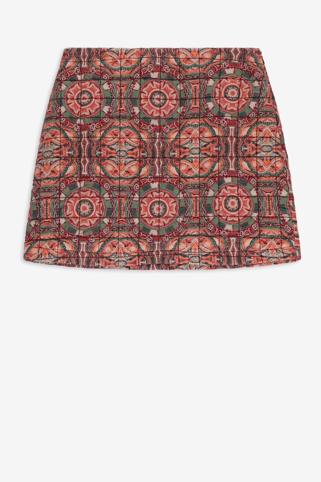 Jupe avec imprimé mosaïque - vert