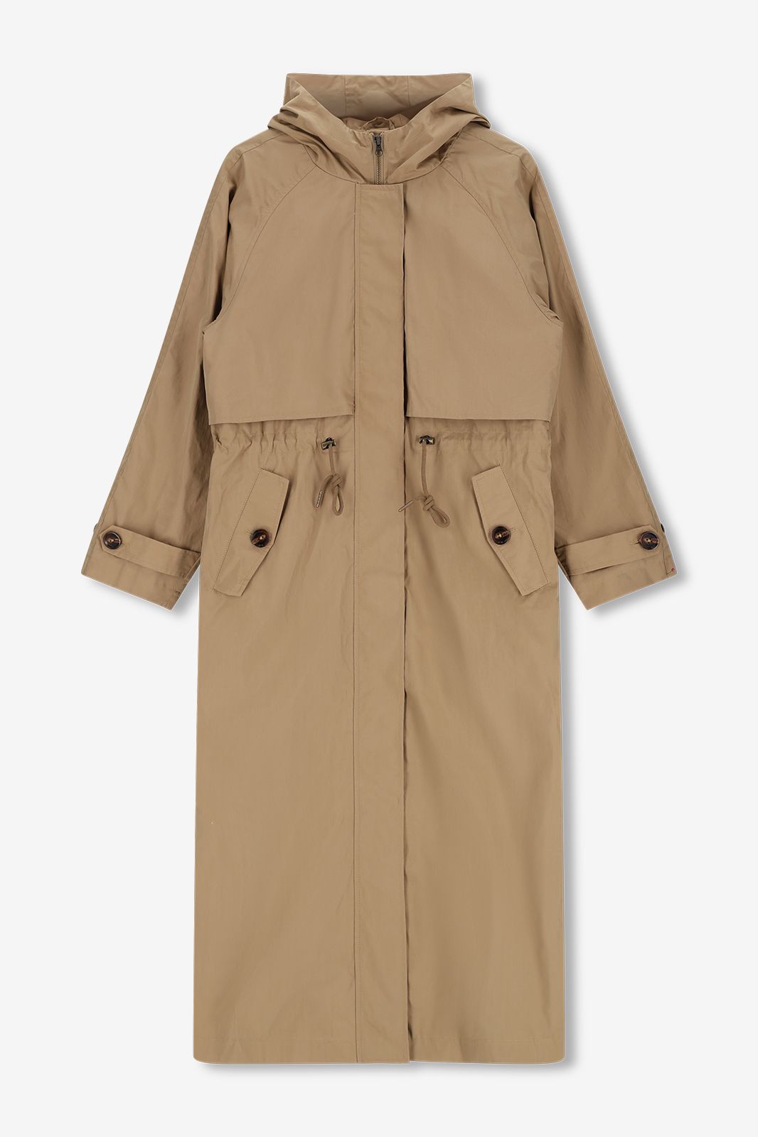 Trench-coat à capuche - kaki