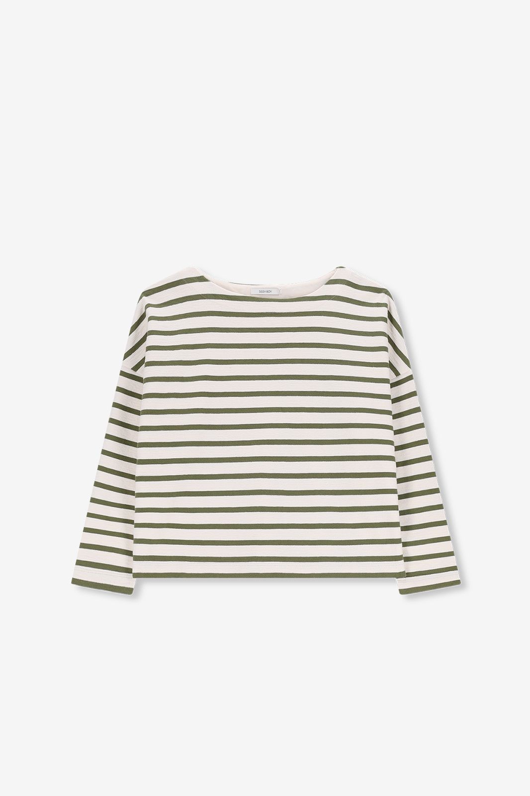 T-shirt oversize rayé - vert