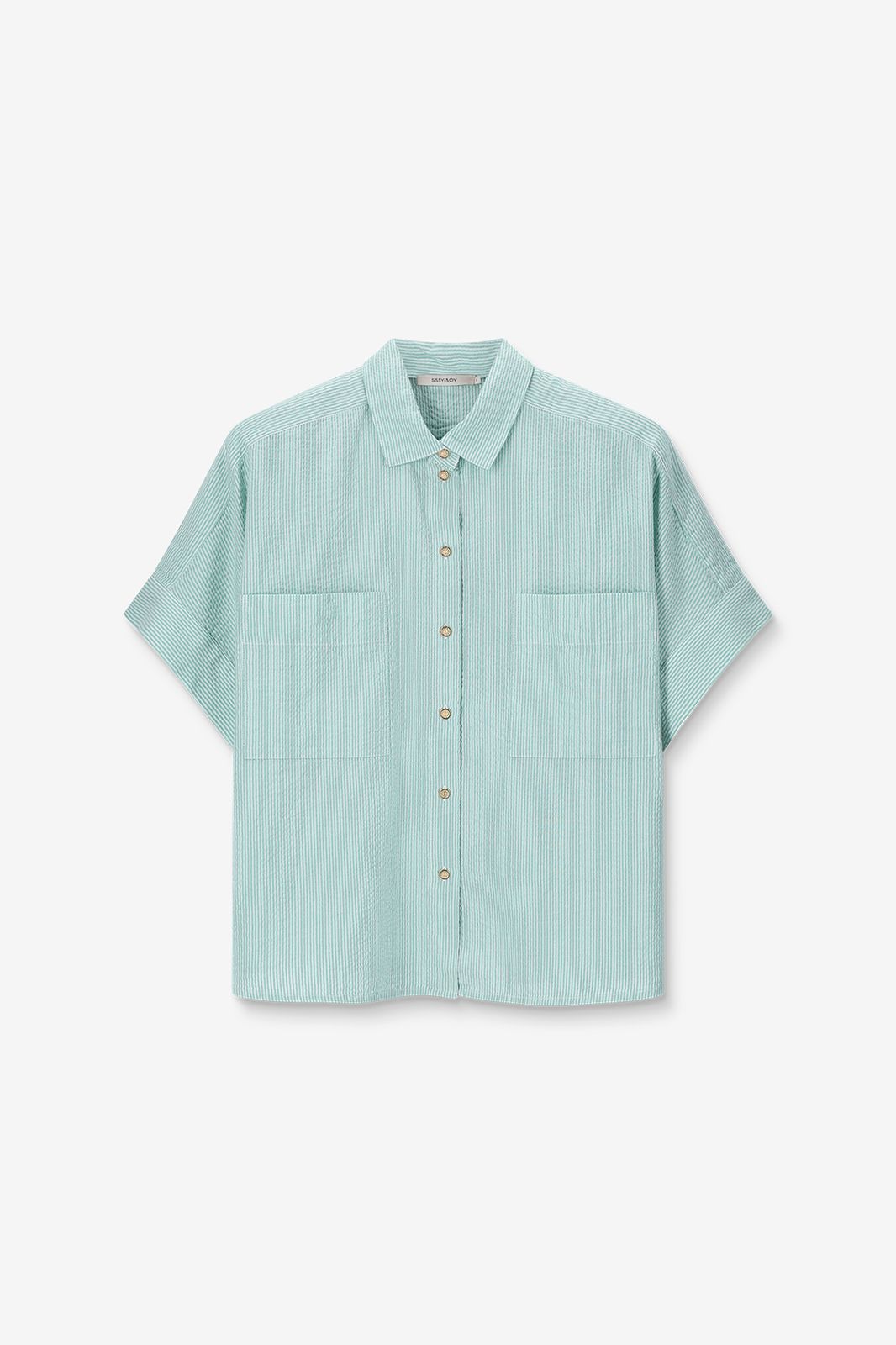Blouse rayée - vert