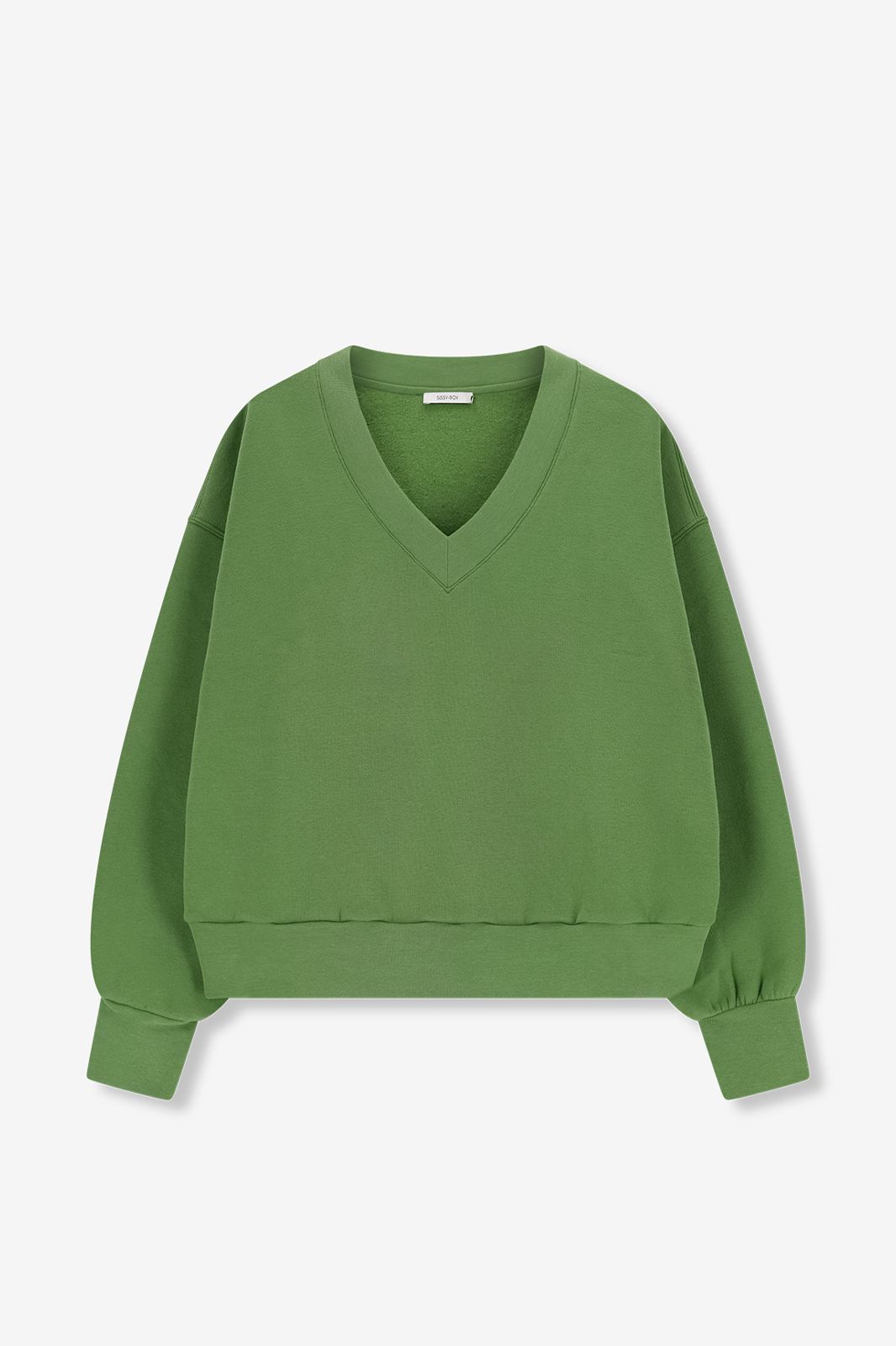 Sweat avec col V - vert