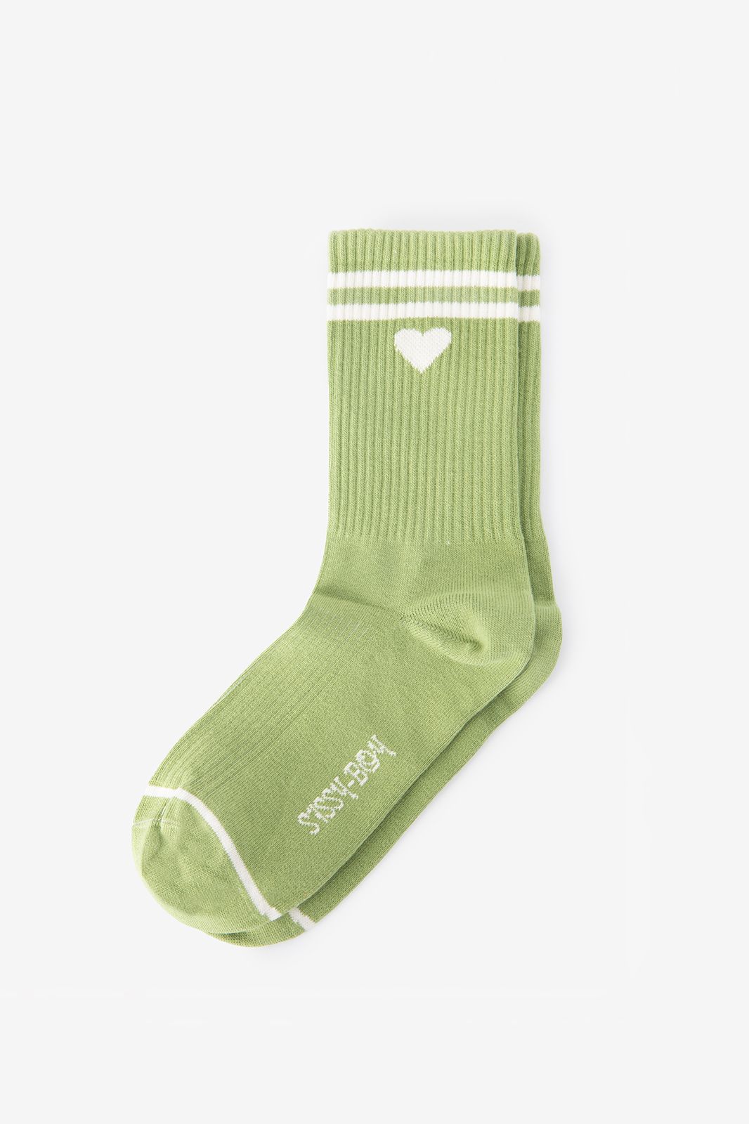 Chaussettes de sport avec cœur - vert
