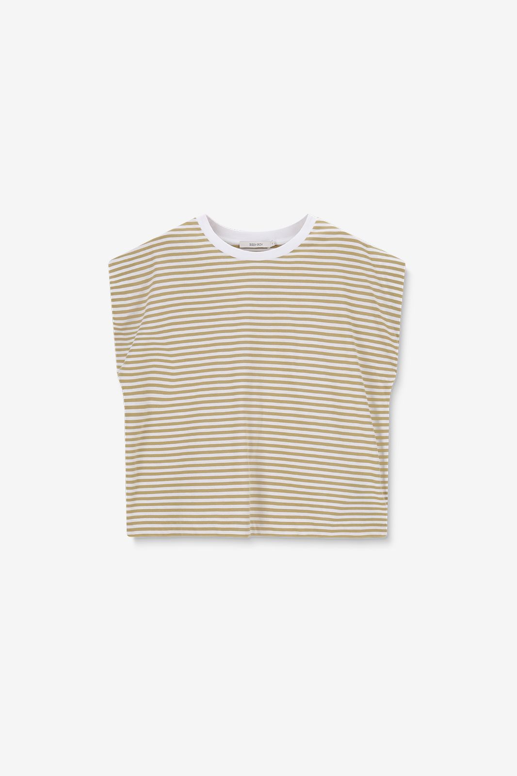 T-shirt sans manches avec rayures - vert