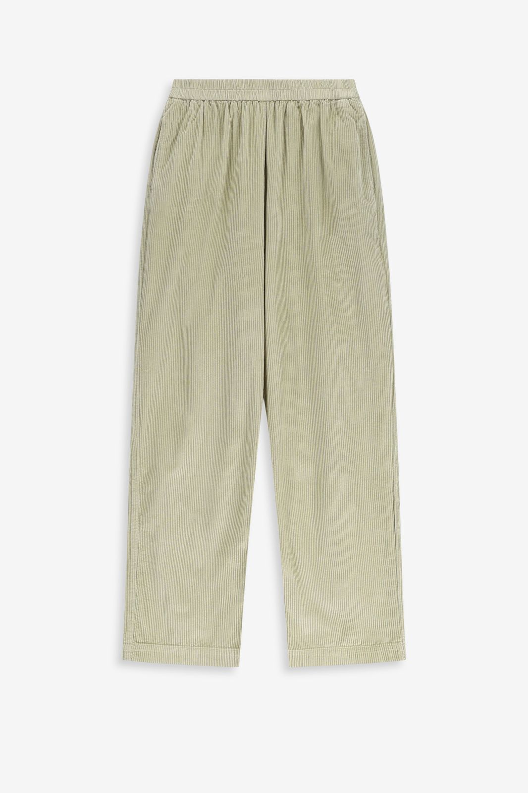 Pantalon velours côtelé avec taille élastique - vert