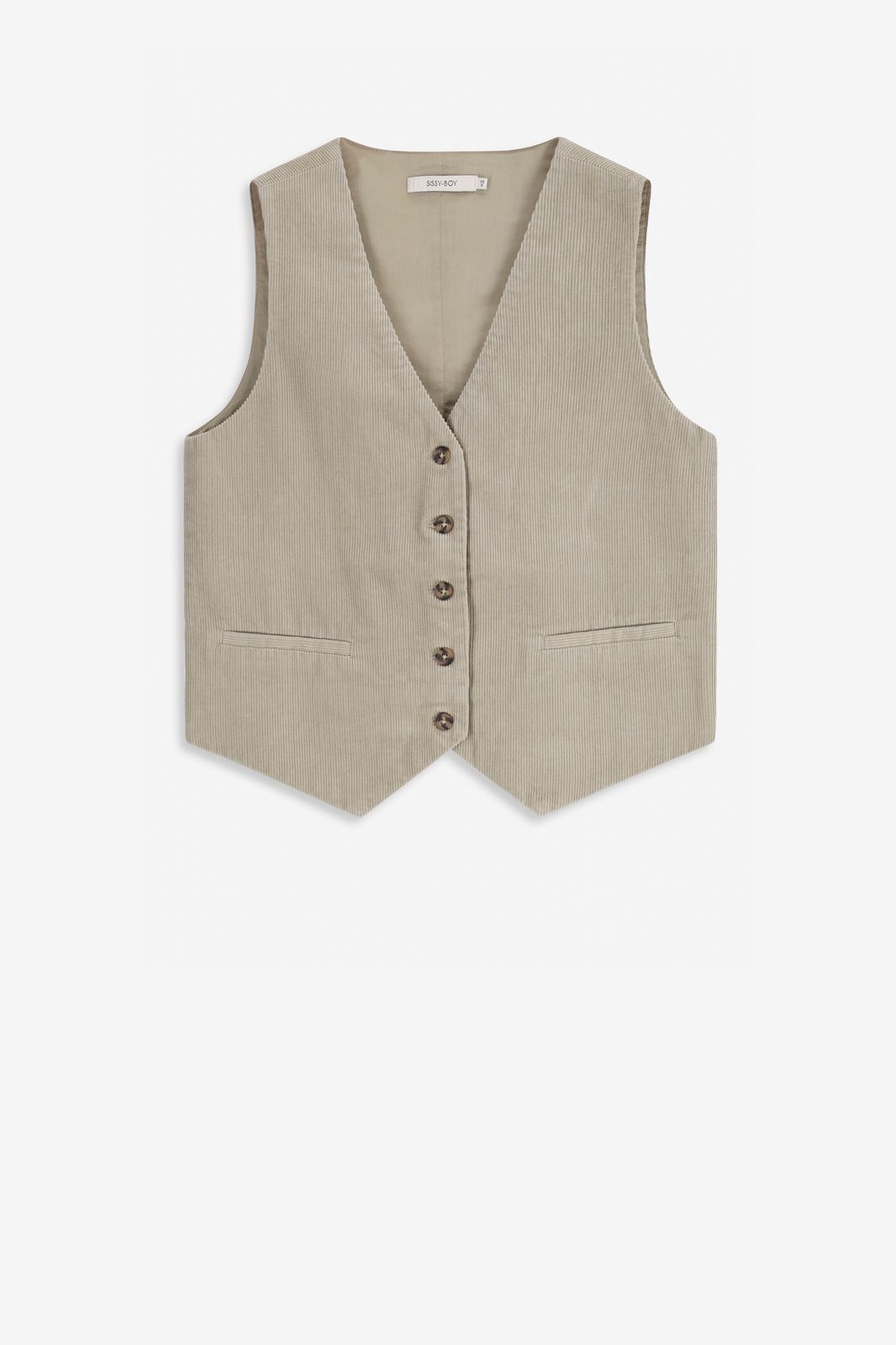 Gilet sans manches en velours côtelé - vert