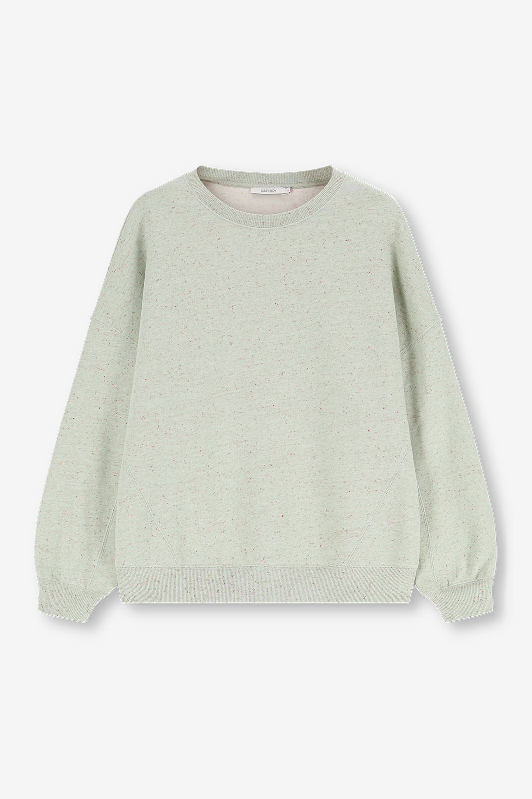 Sweat avec effet chiné - vert clair