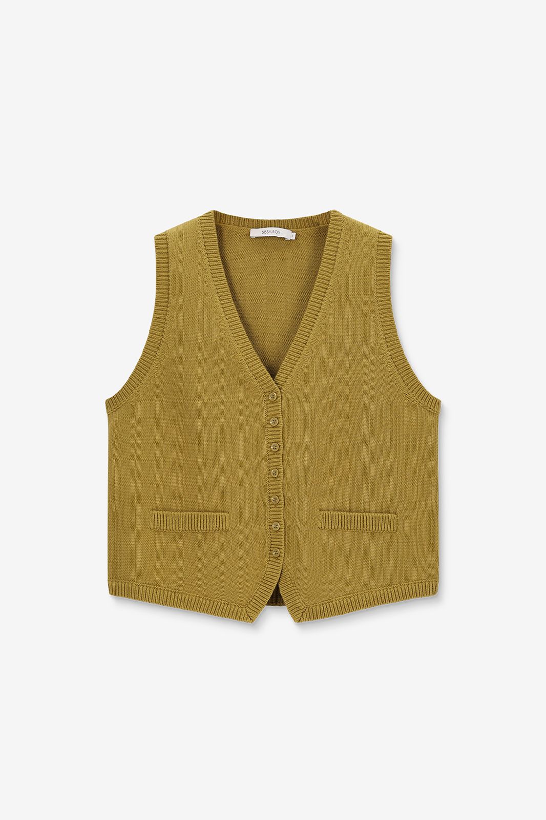 Gilet tricoté - vert clair
