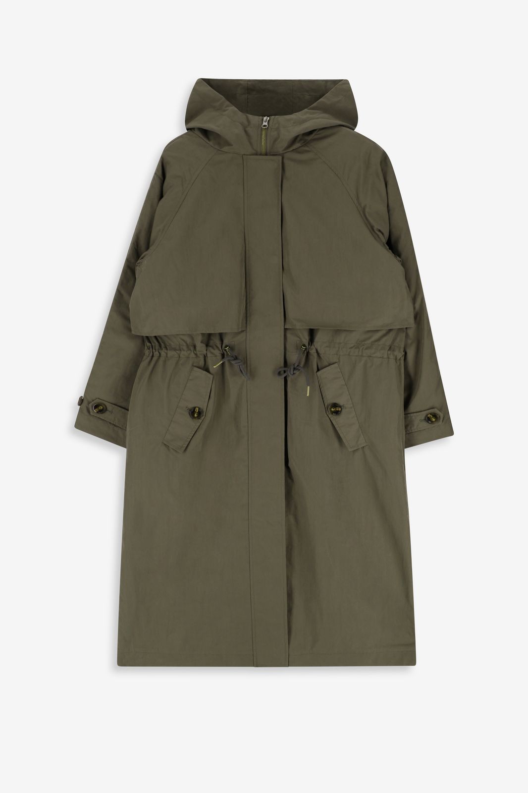Manteau long avec cordon - vert foncé