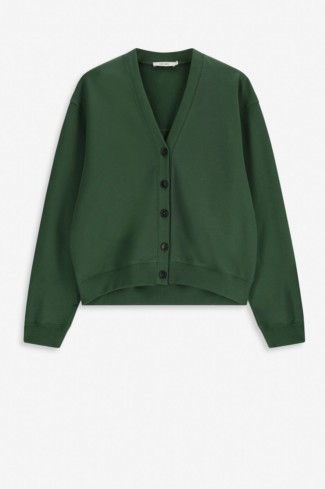 Cardigan avec col en V - vert foncé