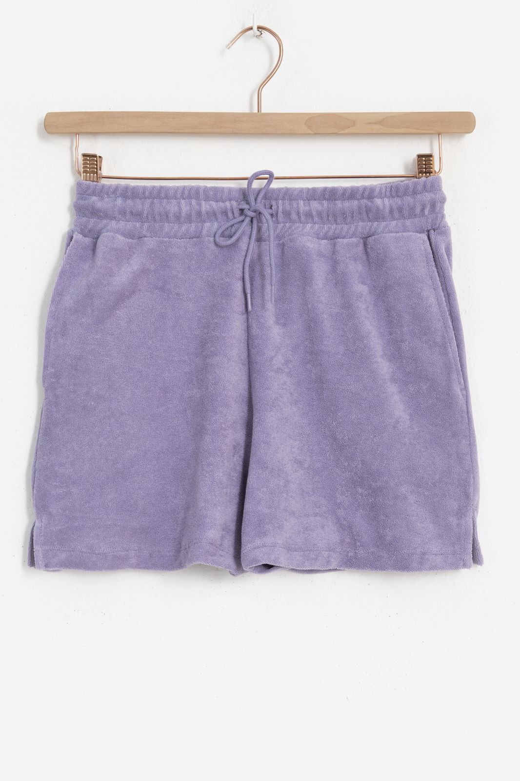 Short en coton éponge - violet