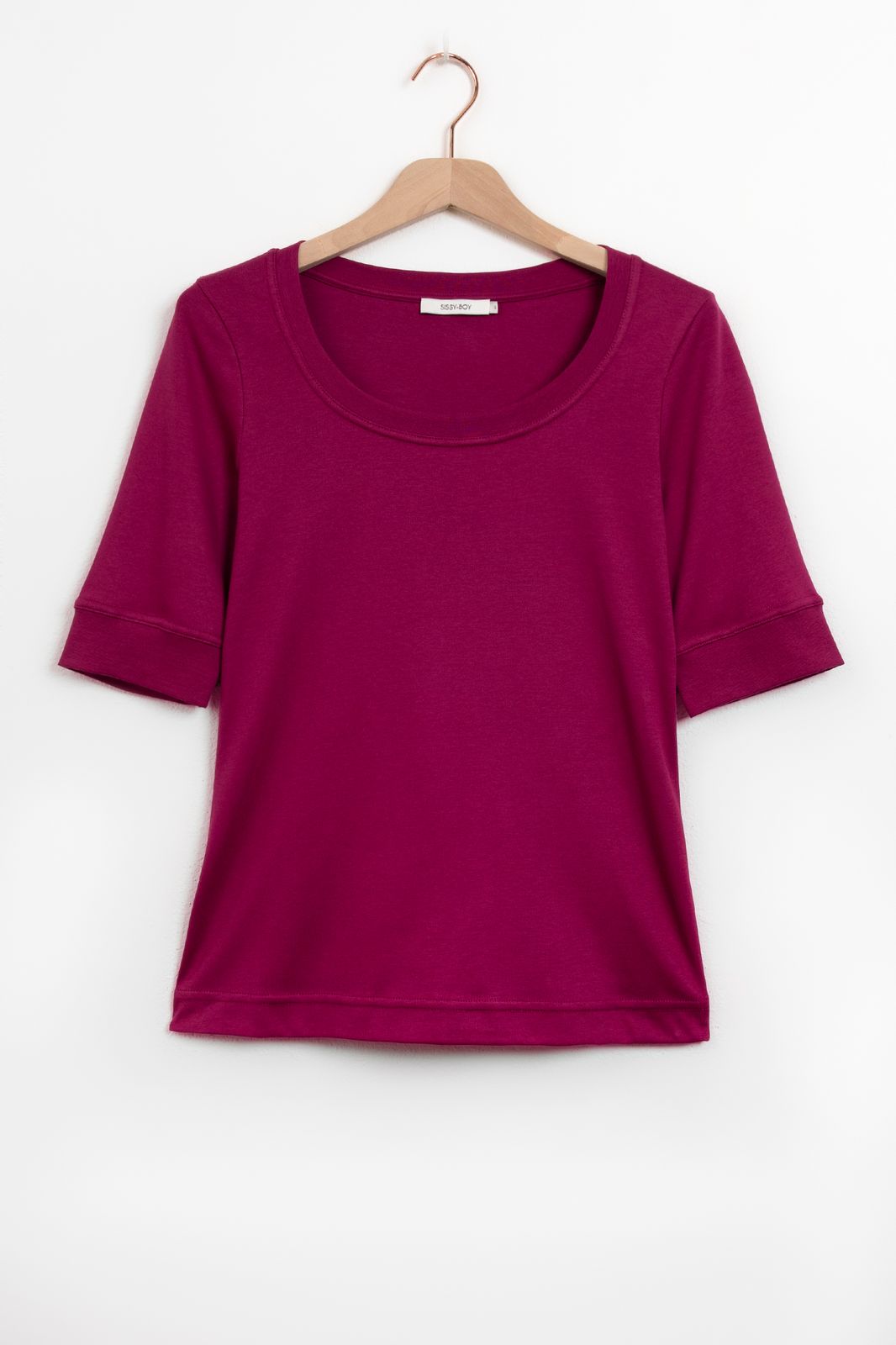 T-shirt avec surpiqûres - violet