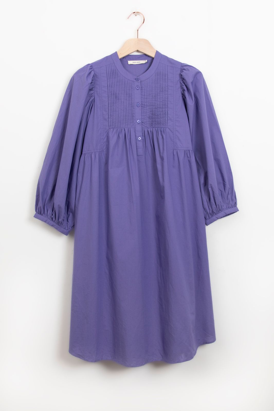 Robe trapèze avec fronces - violet