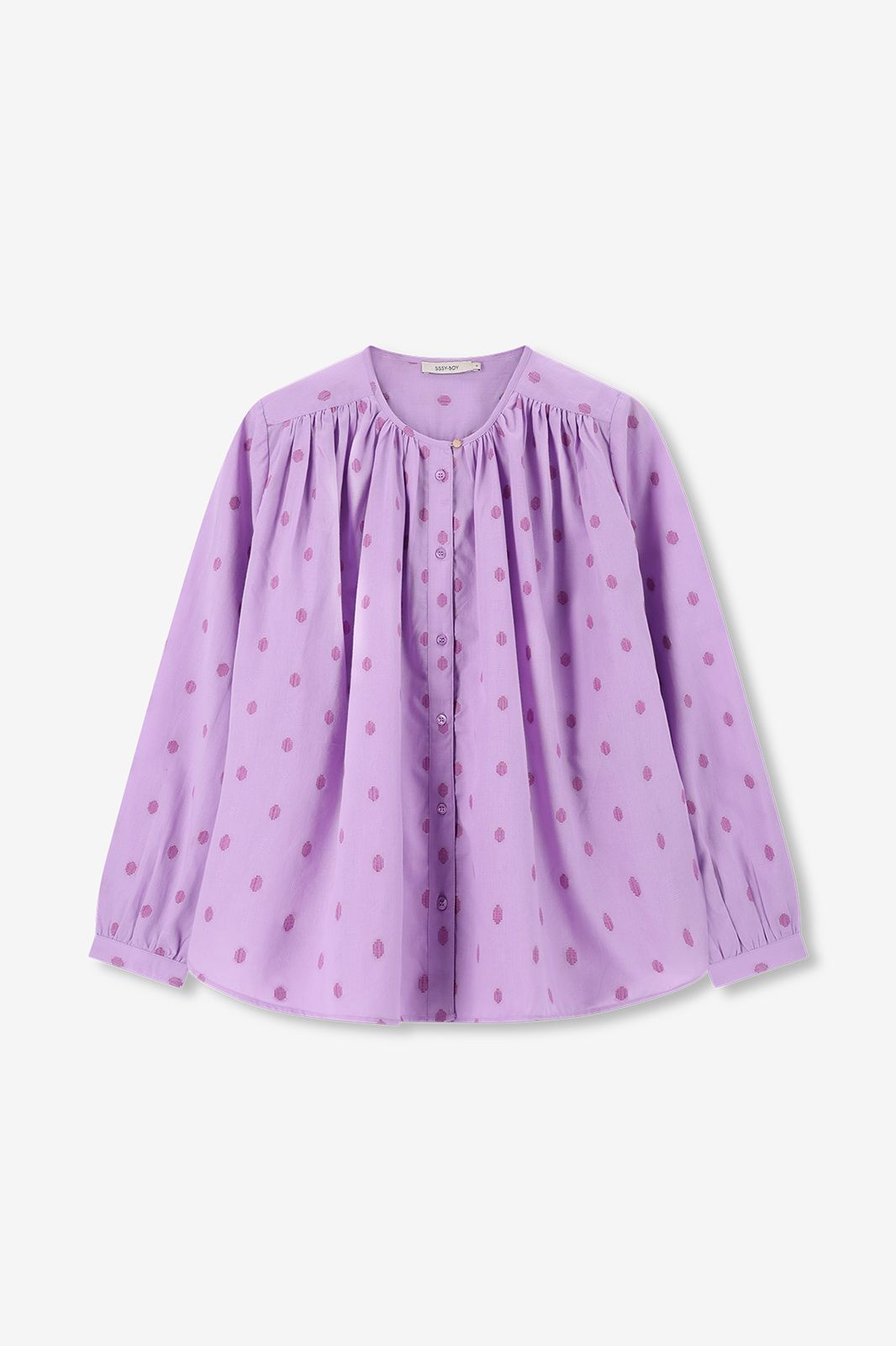 Blouse jacquard - violet clair