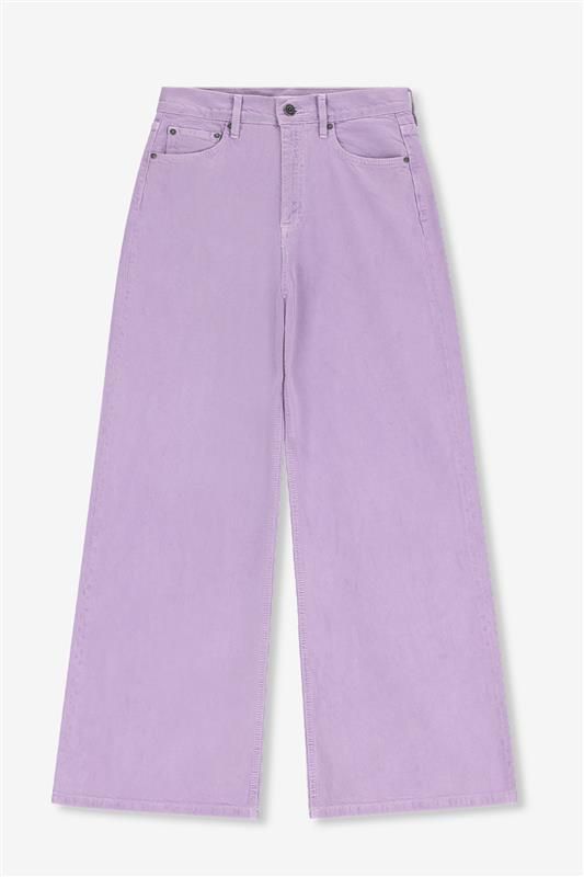 Jean jambes larges taille haute - violet clair