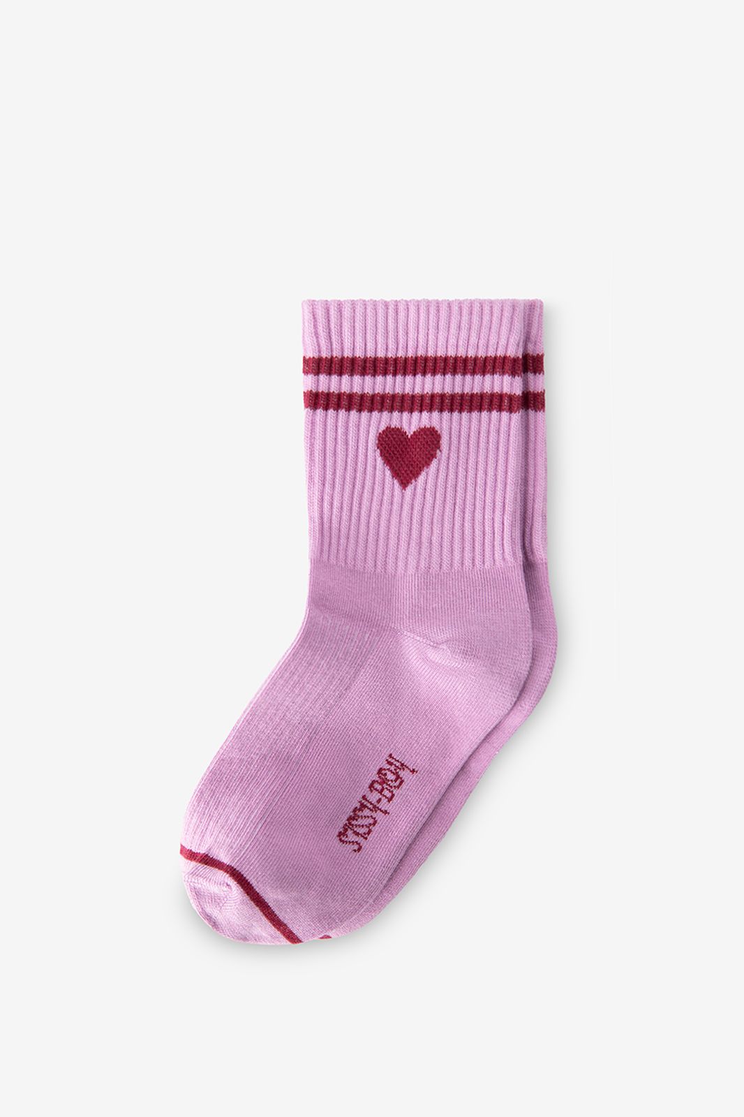 Chaussettes avec cœur - violet clair