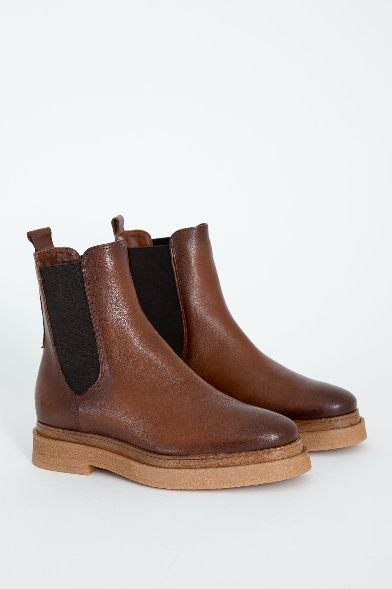 Bottines Chelsea Unisexe En Cuir - Taille 37 à 48 - Style Vintage Talon Bas - Pour Homme Et Femme - Chaussures Ville Décontractées