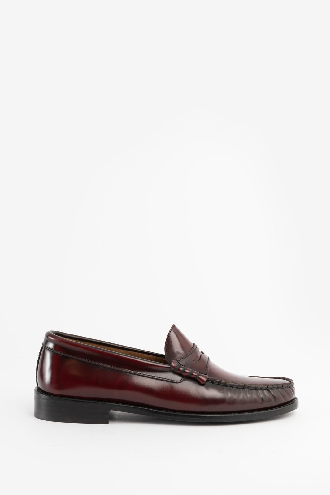 Mocassins en cuir - rouge foncé