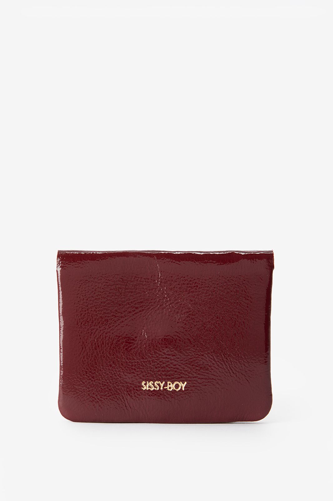 Prote-monnaie en cuir - rouge foncé