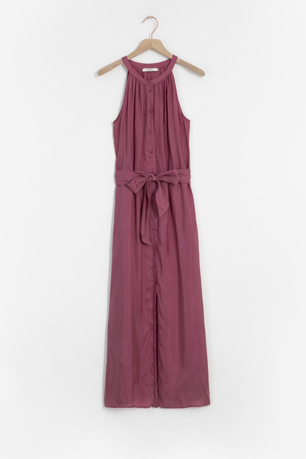 Robe longue avec fentes - rose foncé