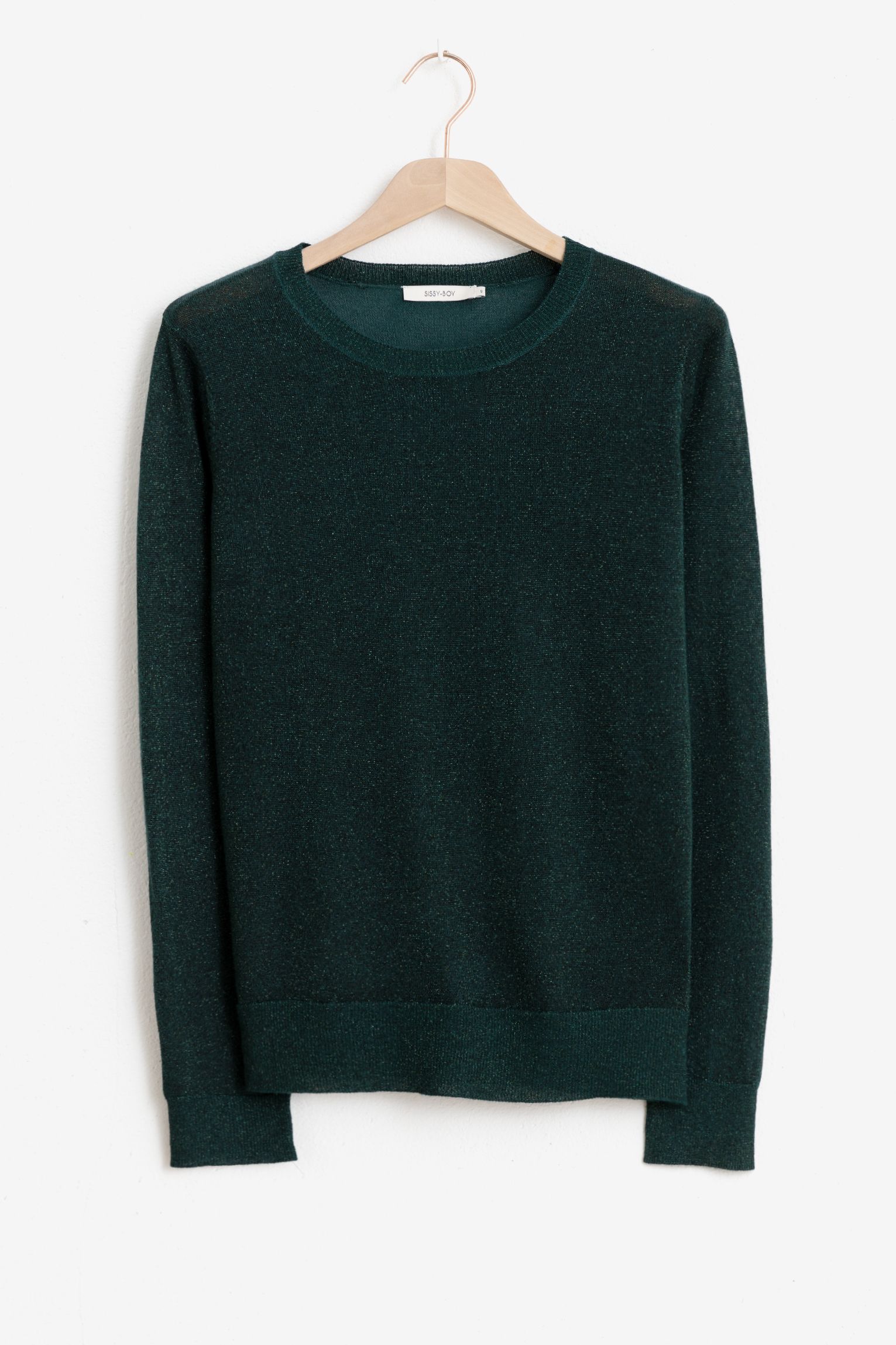 Truien en vesten in de kleur groen | Sissy Boy Minimum groene trui Mikala 0025 Dames | Sissy Boy