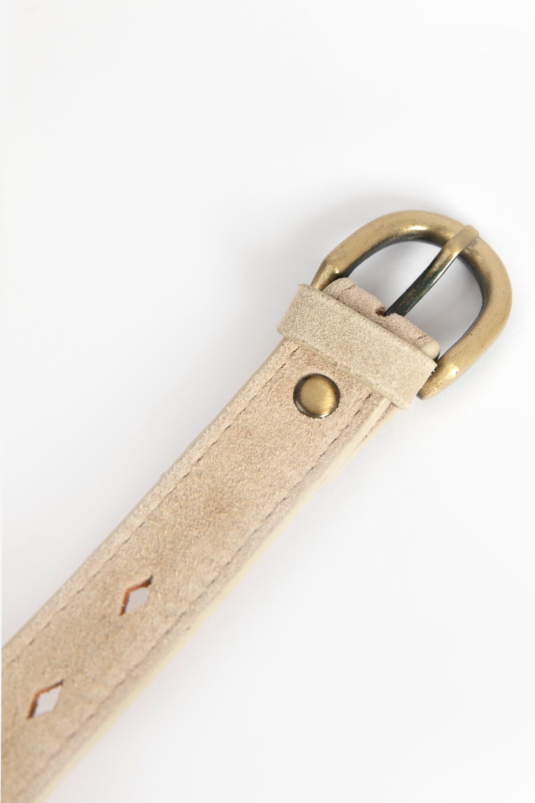 Ceinture en daim avec boucle - beige