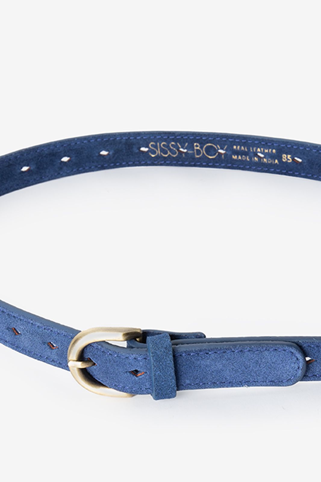 Ceinture en daim - bleu foncé